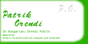 patrik orendi business card